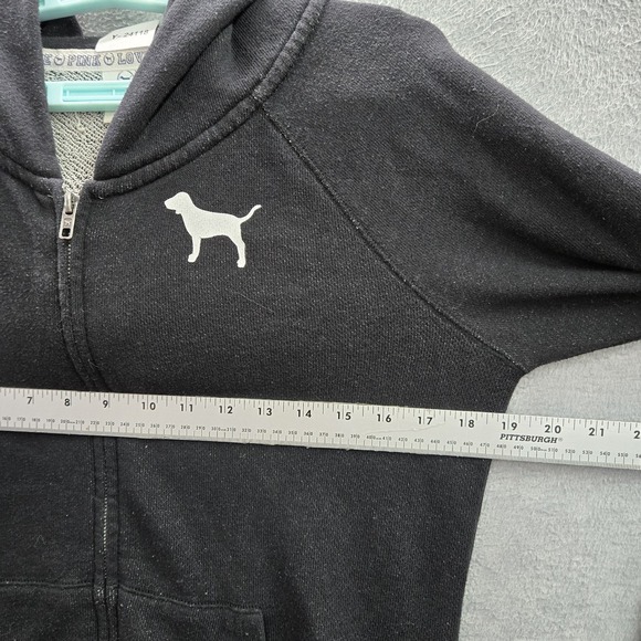 Victoria's Secret PINK Women Sweatshirt M Black Graphic Print LOVE Logo - Picture 6 of 9